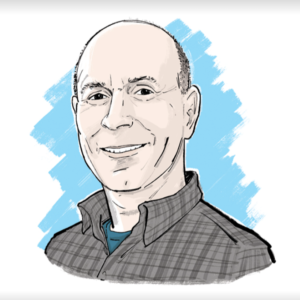 drs Illustration of laboratory director, Dr. Douglas Seals